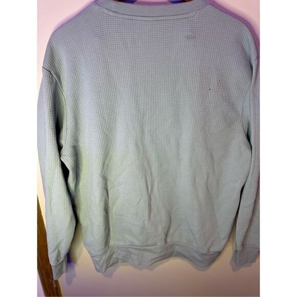 ADIDAS POSTGAME LITE WAFFLE CREW SWEATSHIRT MEN’S MEDIUM LIGHT BLUE - Picture 6 of 6